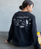 Chums 25 秋季前後印花長 T