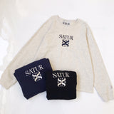 Satur 24 刺繡 logo 衛衣