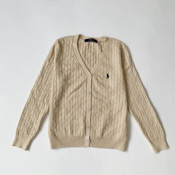 Polo 25 秋季麻花 V 領外套