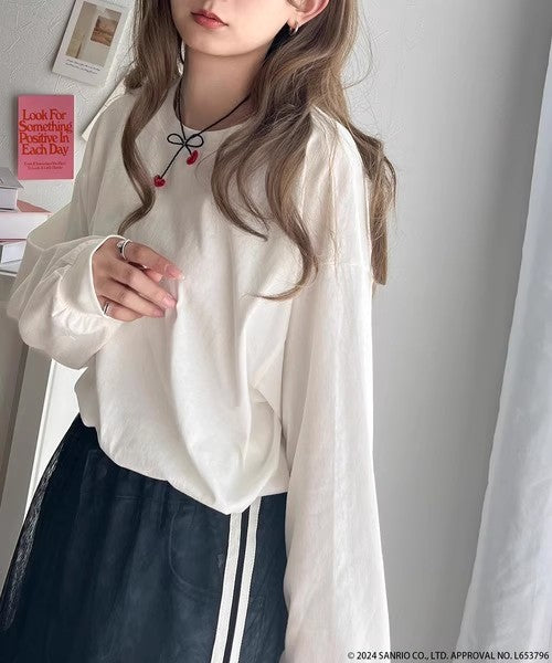 Hello Kitty 25 秋季後印花長 T