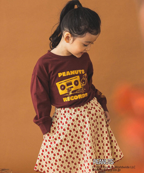 Beams Kids 24 Snoppy 印花長 T