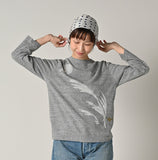 45R 25 秋季玉兔刺繡長 T