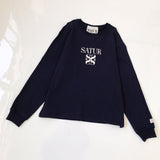 Satur 24 刺繡 logo 衛衣
