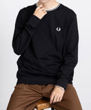 Fred Perry 24 刺繡圓領撞色長 T