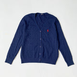 Polo 25 秋季麻花 V 領外套