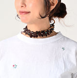 45R 25 秋季小花刺繡長 T