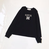 Satur 24 刺繡 logo 衛衣