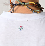 45R 25 秋季小花刺繡長 T