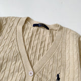 Polo 25 秋季麻花 V 領外套