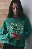 nick nicole 線條蝴蝶印花衛衣