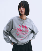 nick nicole 線條蝴蝶印花衛衣